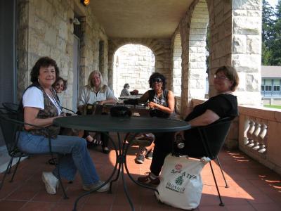 OutsidetheLibraryonSaturday-AmyMessina-ShirleyBeylinZager-Andrea(Tomars)Nairne-JoniDoles(Campanella)Roan-StephanieSimonPosner 
